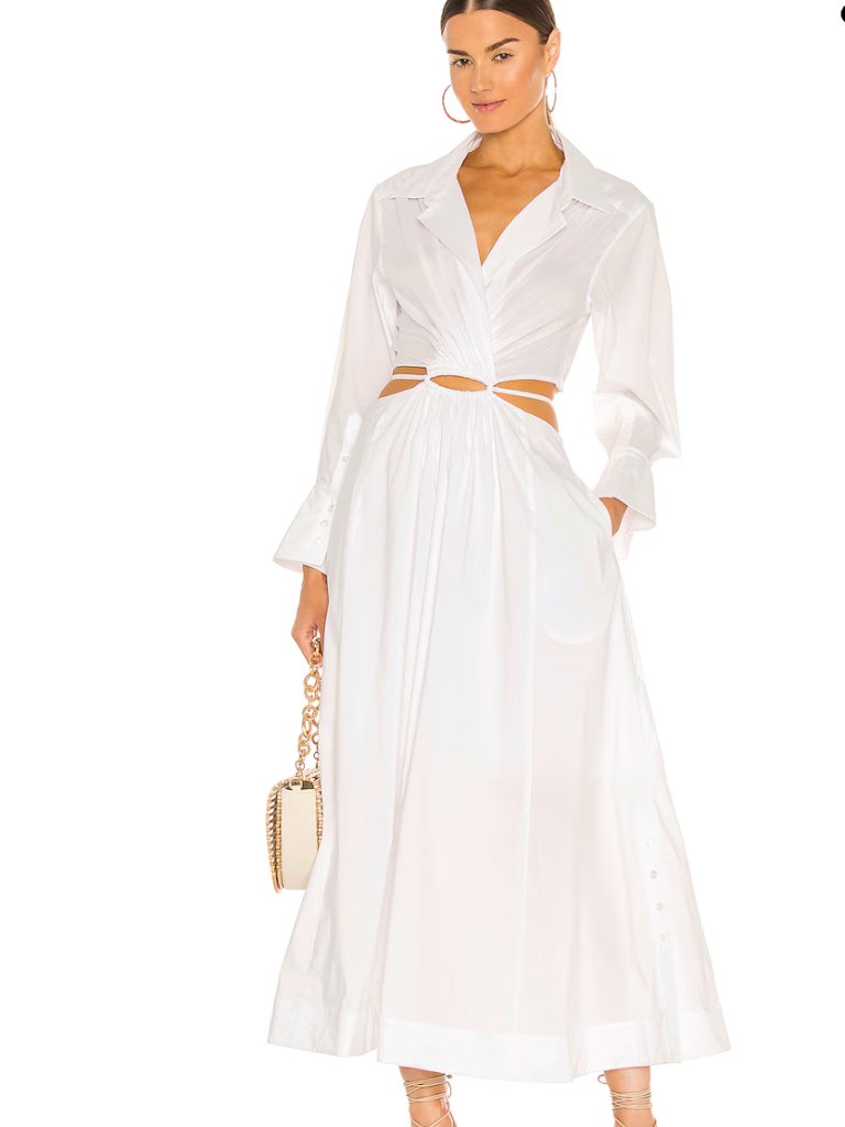 Simkhai Alex Pleated Cut Out Dress
